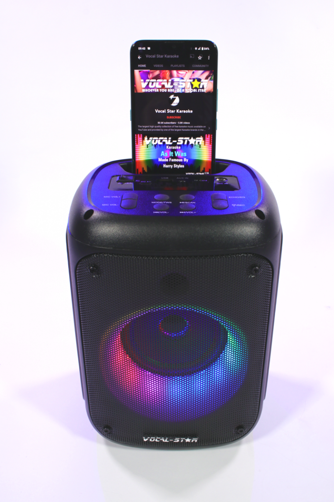  Vocal-Star Portable Karaoke Machine with Bluetooth, 2 Wireless  Microphones, Karaoke System, 60w Speaker, Party Lights Effects, Records  Singing, Rechargeable VS-275 : Musical Instruments